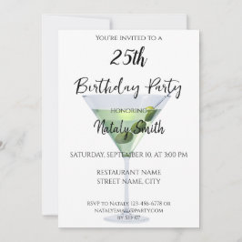 カラフルなマルティーニコックテイル 招待状