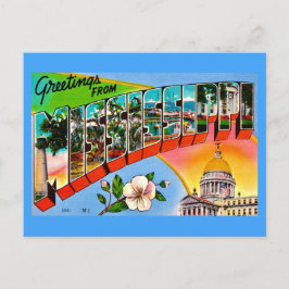 カラフルなミシシッピーのグリーティング ポストカード