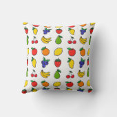 カラフルなミックスフルーツパターン クッション (裏面)