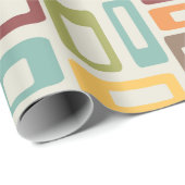 カラフルなミッドセンチュリースタイルの形状 ラッピングペーパー (ロールコーナー)
