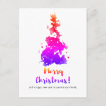 カラフルなミニマリストのクリスマスツリー
