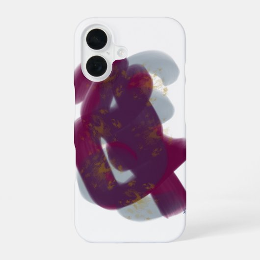 カラフルなミニマルアブストラクトアート iPhone 16 カバー (裏面)