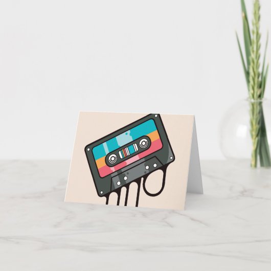 カラフルなミュージックカセット カード (正面)