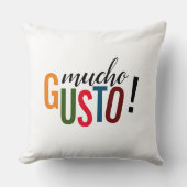 カラフルなムチョ グスト！お会いできて嬉しいです クッション (正面)