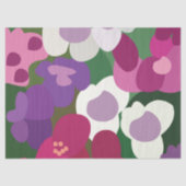 カラフルなムラサキツユクサの花 フローラル 薄葉紙 (正面)