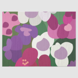 カラフルなムラサキツユクサの花 フローラル 薄葉紙