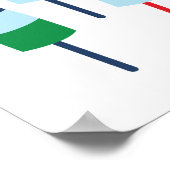 カラフルなメイン州のカニの浮き輪 ポスター (角)