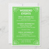 カラフルなメキシカンウェディング歓迎の紙の装飾 招待状 (裏面)