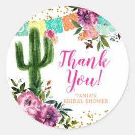 カラフルなメキシカンタコの愛に関する感謝ステッカー ラウンドシール