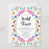 カラフルなメキシカンテーマ フィエスタ ブライダルシャワー 招待状 (正面)