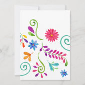 カラフルなメキシカンテーマ フィエスタ ブライダルシャワー 招待状 (裏面)