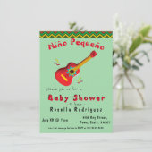 カラフルなメキシカンフィエスタの男の子ベイビーシャワー招待状 招待状 (スタンド正面)