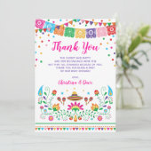 カラフルなメキシカンフィエスタ ノーチョー アベレージ ベイビー シャワー サンキューカード (スタンド正面)