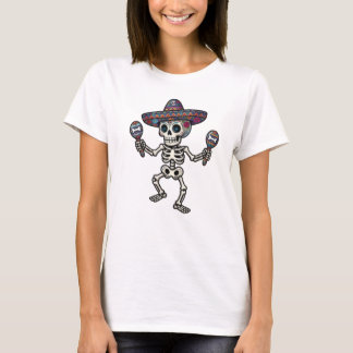 カラフルなメキシコスケルトン Tシャツ
