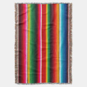 カラフルなメキシコスタイル、民族のスタイル スローブランケット (正面縦)