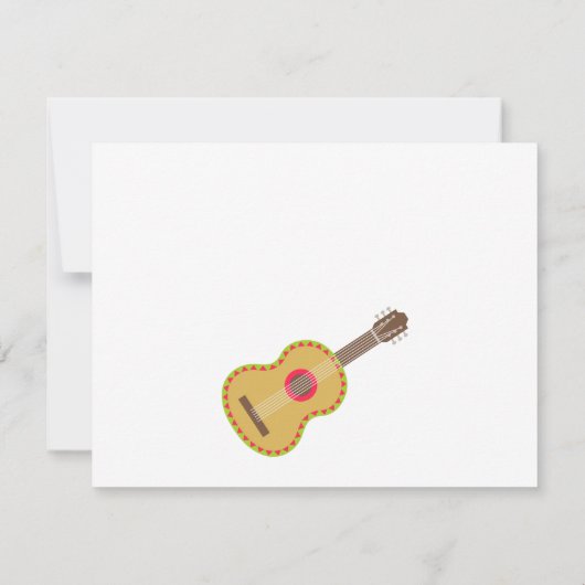 カラフルなメキシコフェスタの子供の誕生日のパーティー 招待状 (裏面)