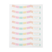 カラフルなメキシコ風タコのフィエスタ誕生日パーティー ラップアラウンドラベル (シート)