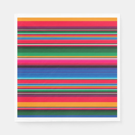 カラフルなメキシコ セラペ デコ パーティー スタンダードランチョンナプキン (正面)