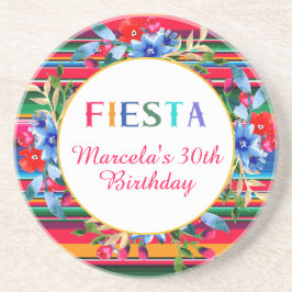 カラフルなメキシコ セラペ フィエスタ 誕生日 コースター