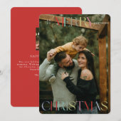 カラフルなメリークリスマスカード シーズンカード (正面/裏面)