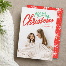 カラフルなメリークリスマス 赤と緑の写真