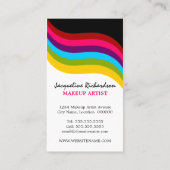 カラフルなメーキャップアーティスト 名刺 (裏面)