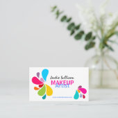 カラフルなメーキャップアーティスト 名刺 (スタンド正面)