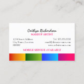 カラフルなメーキャップアーティスト 名刺 (裏面)