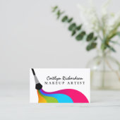 カラフルなメーキャップアーティスト 名刺 (スタンド正面)