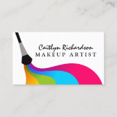 カラフルなメーキャップアーティスト 名刺 (正面)