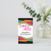 カラフルなメーキャップアーティスト 名刺 (スタンド正面)