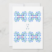 カラフルなモザイクシーグラス ウェディング 招待状 (裏面)