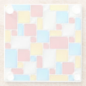 カラフルなモザイクタイル ガラスコースター (裏面)