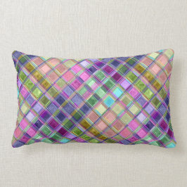 カラフルなモザイク芸術の枕 ランバークッション