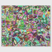 カラフルなモザイク ラッピングペーパー (フラット)