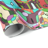 カラフルなモザイク ラッピングペーパー (ロールコーナー)