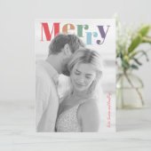 カラフルなモダンなホリデー写真カード シーズンカード (スタンド正面)