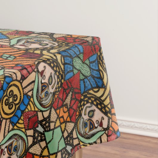 カラフルなモダンの抽象芸術パターン テーブルクロス (インサイチュ)