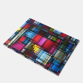 カラフルなモダンの抽象芸術 ドアマット (アングル)