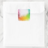 カラフルなモダンアブストラクトアートのブランクテンプレート トレンディ スクエアシール (バッグ)