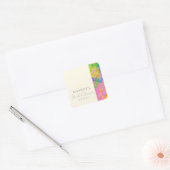 カラフルなモダンアブストラクトアート ブライダルシャワー カスタム スクエアシール (封筒)