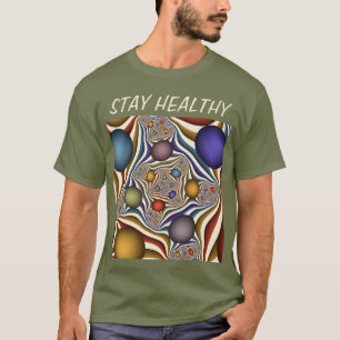 カラフルなモダンアブストラクトフラクタルアートが飛翔 Tシャツ