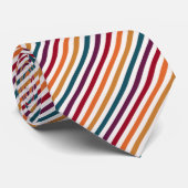 カラフルなモダンオータム フォール ストライプ パターン ネクタイ (ロール)