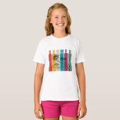 カラフルなモダンサマー デザイン Tシャツ (正面フル)