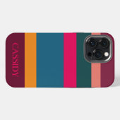 カラフルなモダンストライプ iPhoneケース (裏面横)