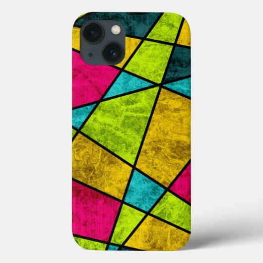 カラフルなモダンネオン抽象幾何学模様 Case-Mate iPhoneケース (裏面)