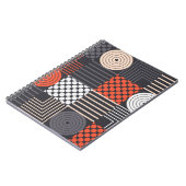 カラフルなモダン幾何学シームレスパターン ノートブック (左側)