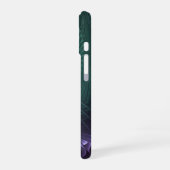 カラフルなモダン抽象フラクタルアートの二重螺旋 iPhone 16ケース (左側面)