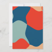 カラフルなモダン レトロ グルーヴィー ウェディング セーブザデート (裏面)