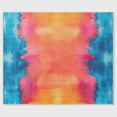 カラフルなモノグラム ギフト 季節の誕生日 ラッピングペーパー (フラット)